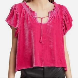 Free People Velvet Teresa Blouse NWOT